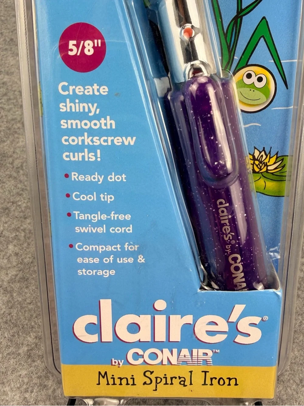 Claire’s by Conair Mini Spiral Iron‎ 5/8” Curling Iron Purple CD55RBCCB NEW